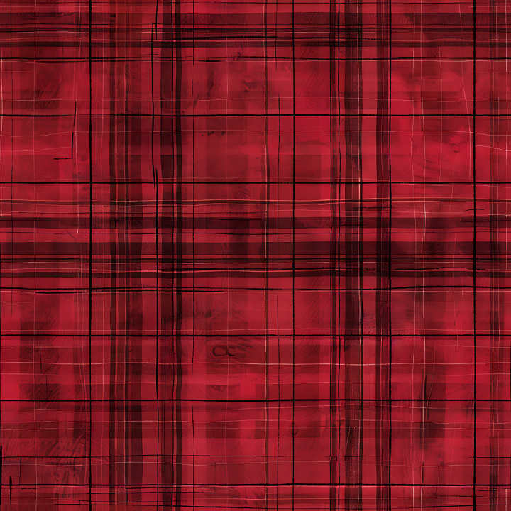 Plaid Red Metal with Subtle Brush Strokes seamless PBR texture preview