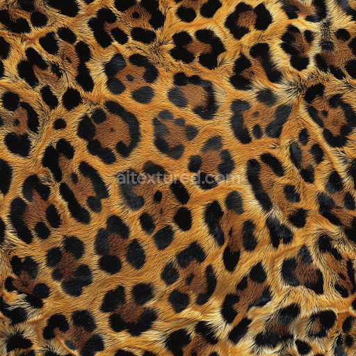 Seamless 3D Leopard Print Fur Leather PBR Texture with Realistic Fur Detail