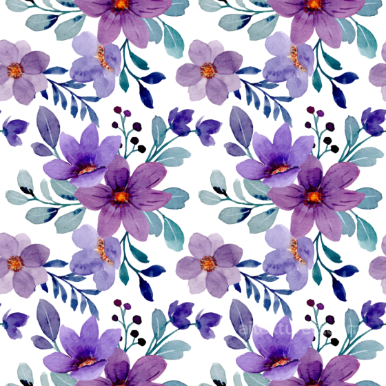 Purple Flower Watercolor Floral Fabric Texture Purple Flower texture preview
