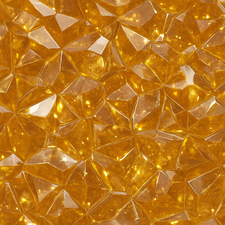 Amber Crystal Dust With Glowing Crystal Aura And Shiny Surface Reflecti… seamless PBR texture preview