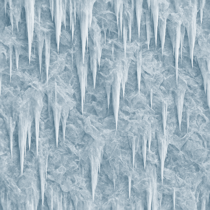 Ice Stalactite Surface With Ice Spikes And Ice Needles Pattern seamless PBR texture preview