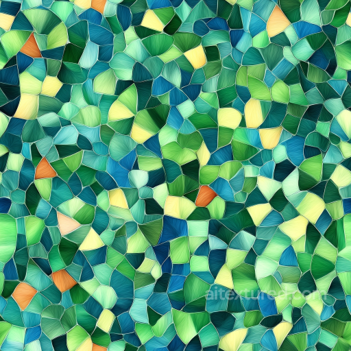 Mosaic PBR Texture with Irregular Colorful Tiles and Matte Finish seamless Mosaic PBR texture