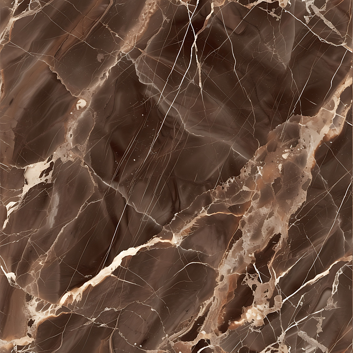 Armani Brown Natural Marble with Polished Veiny Surface seamless PBR texture preview