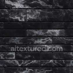 seamless Seamless 3D PBR Texture of Cracked Black Brick Wall with Rough, Eroded Surface texture 8k free download PBR