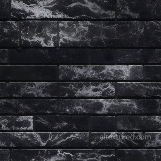 Cracked Black Brick Wall Seamless Texture with Rough, Eroded Surface Brick texture preview