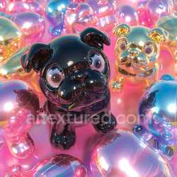 seamless Seamless 3D Inflated Glossy Vinyl Texture with Paw Print Detailing texture 8k free download PBR