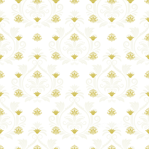 White and Gold Floral Damask Texture Pattern seamless White & Gold PBR texture