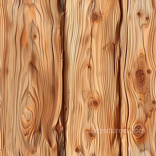 Natural Pine Wood Planks Texture with Prominent Grain and Knots seamless Wood PBR texture