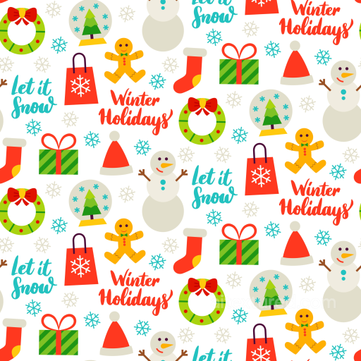 Featuring Christmas Digital Paper with Festive Icons seamless All Christmas Digital paper PBR texture