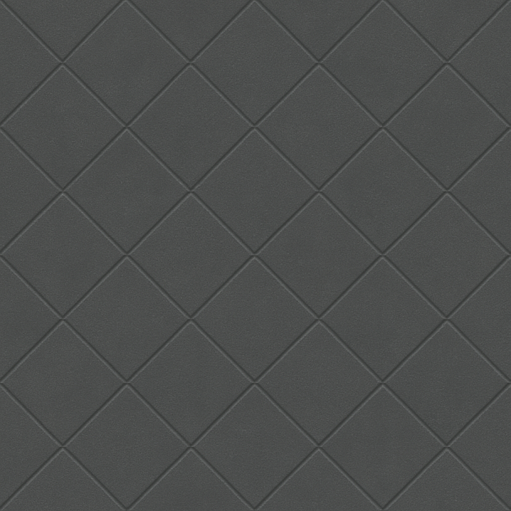 Matte Finish Charcoal Gray Diamond Pattern Furniture Plastic seamless PBR texture preview