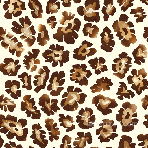 Leopard Print Fabric Texture in Warm Brown and Beige Tones seamless Leopard Print PBR texture