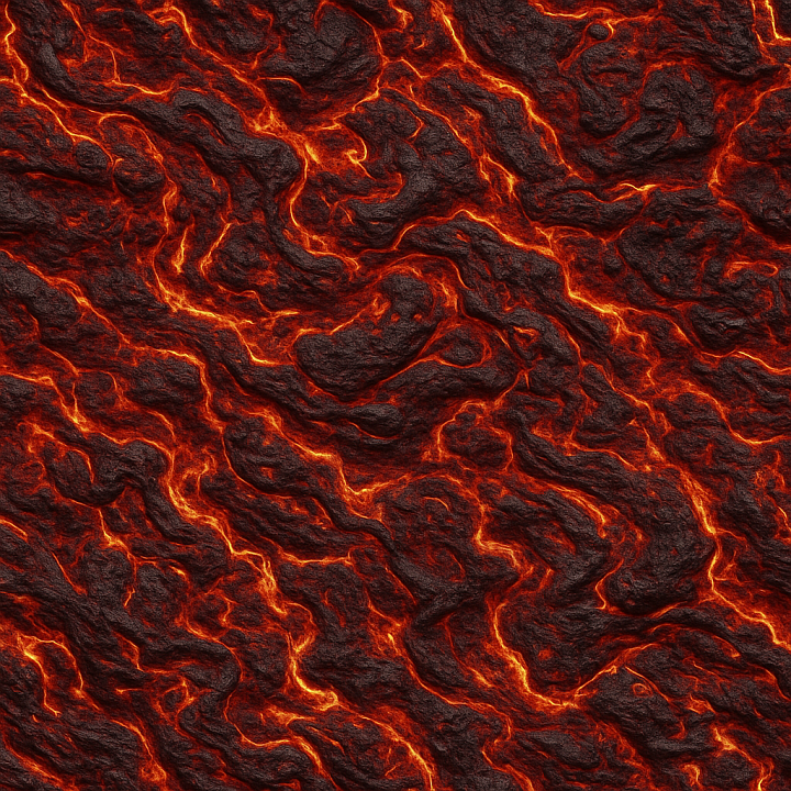 Detailed Molten Surface seamless PBR texture preview