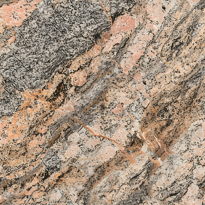 Granite Rock in Pink and gray with Natural Veining seamless PBR texture preview