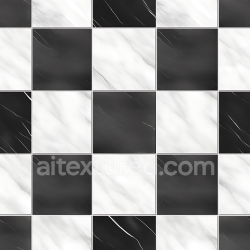 seamless Seamless 3D PBR Black and White Checkered Marble Floor Texture with Polished Finish texture 8k free download PBR