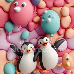 seamless Seamless 3D Inflated PBR Texture Featuring Colorful Balloon-Like Cells in Soft Pastel Palette texture 8k free download PBR