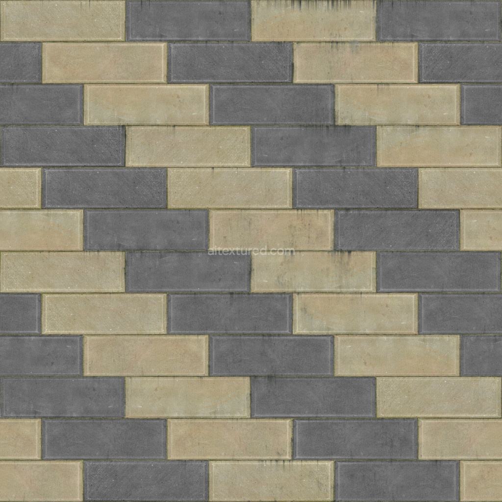 Seamless PBR brick texture with a unique pattern