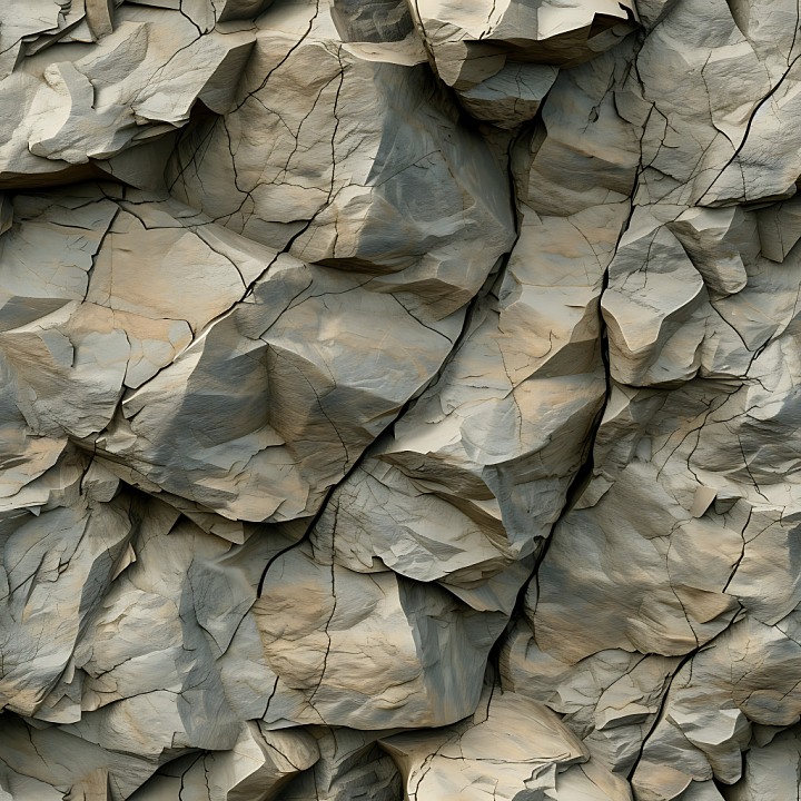 Stone Featuring Cracked and Layered Cliff Rock Surface seamless PBR texture preview