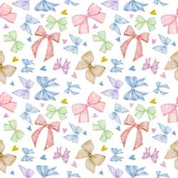 Pattern Bundle - Seamless 3D Pattern PBR Texture Featuring Colorful Polka Dot Bows and Hearts texture preview