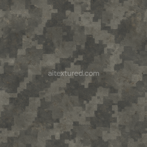 Seamless 3D Texture PBR 8K Rock Gray Splattered Urban Camouflage Fabric