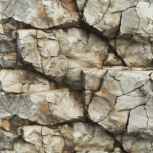 Stone Rocky Cliff Wall PBR Texture with Weathered Cracks & Erosion seamless Stone PBR texture