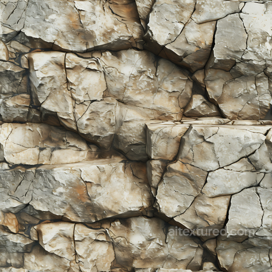 Stone Rocky Cliff Wall PBR Texture with Weathered Cracks & Erosion Stone texture preview