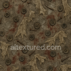 seamless Seamless 3d texture pbr 8k spooky doll fabric with creepy doll fabric and old buttons texture 8k free download PBR
