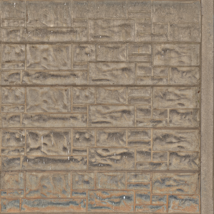 Precast Concrete Wall - Wall Worn Concrete Precast Dirty Patterned seamless PBR texture preview