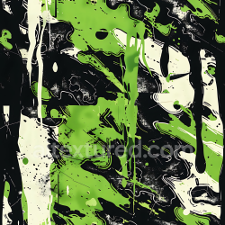 seamless Seamless 3D Stylized Green and Black Camouflage PBR Texture with Abstract Paint Splatters texture 8k free download PBR