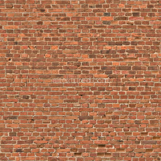 Brick Wall — Dry Red Brick Red Brick Bricks — PBR seamless 3D texture