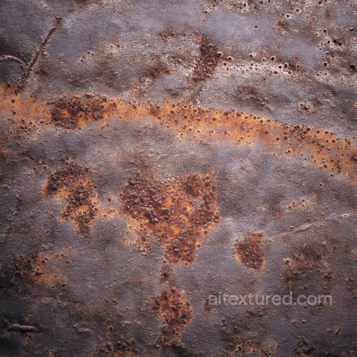 Rusted Metal PBR Texture with Corrosion and Holes Pattern seamless Rust PBR texture