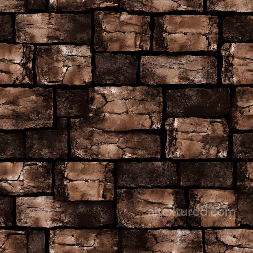 Brown Cracked Brick Wall Texture with Rough Surfaces seamless Brick PBR texture