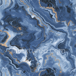 seamless Seamless 3D Blue Jean Marble PBR Texture Featuring Flowing Gold Veins texture 8k free download PBR