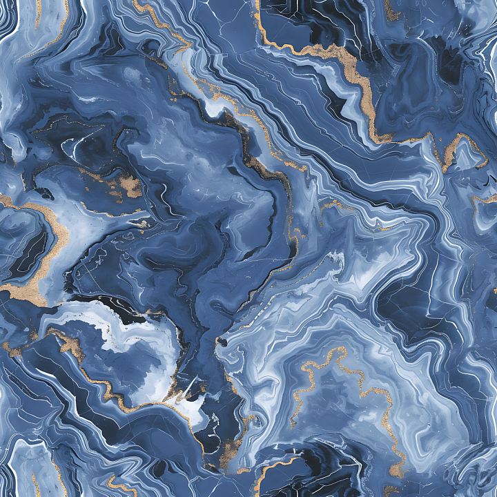 Blue Jean Marble Featuring Flowing Gold Veins seamless PBR texture preview