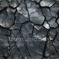 seamless Seamless 3D Cracked Dark Clay Soil PBR Texture with Jagged Edges and Rough Surface texture 8k free download PBR