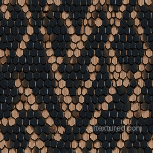 Reptile-Like Scaled Skin Seamless Texture with Detailed Surface Patterns seamless Skin PBR texture