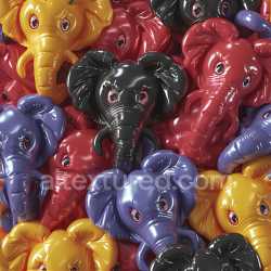 seamless Seamless 3D Inflated PBR Texture of Glossy Inflatable Elephant Toys in Red, Black, Yellow, and Blue texture 8k free download PBR