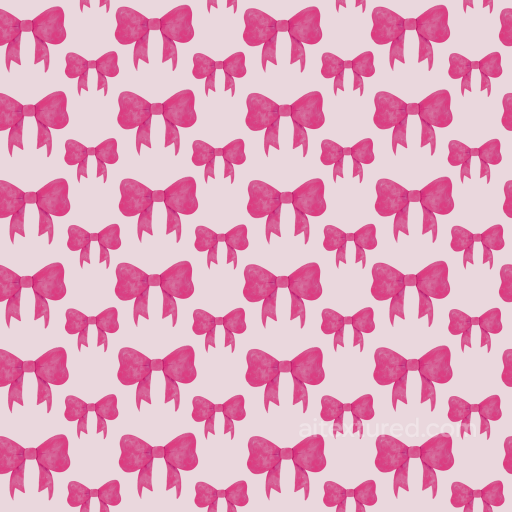 Baby Girl Texture of Pink Watercolor Bow Pattern on Light Pink Background seamless Baby girl  PBR texture