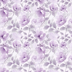 seamless Seamless 3D PBR Texture of Soft Purple Flower Pattern with Delicate Leaves texture 8k free download PBR