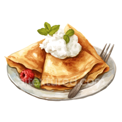 seamless Breakfast Blintzes with Cottage Cheese and Raspberry Illustration texture 8k free download PBR