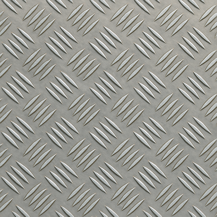 Tactile Plate With Diamond Plate Pattern And Brushed Metal Finish seamless PBR texture preview