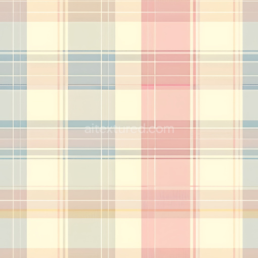Seamless 3D PBR Metal Texture with Soft Pastel Plaid Pattern