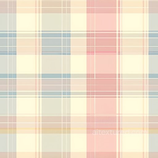 Seamless 3D PBR Texture of Soft Pastel Plaid Fabric Pattern texture preview