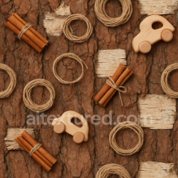 seamless Seamless 3d texture pbr 8k pine bark birch bark wrapping twine natural twine wooden toy texture 8k free download PBR