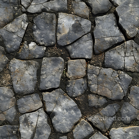 Weathered Stone Ground Seamless Texture with Cracks and Dirt Stone texture preview