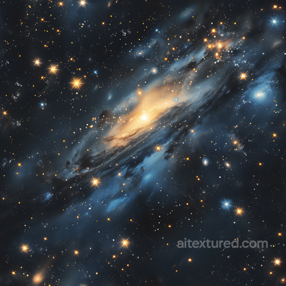 Space Texture Featuring Luminous Galaxy Clouds & Starfield Star, space, planets texture preview