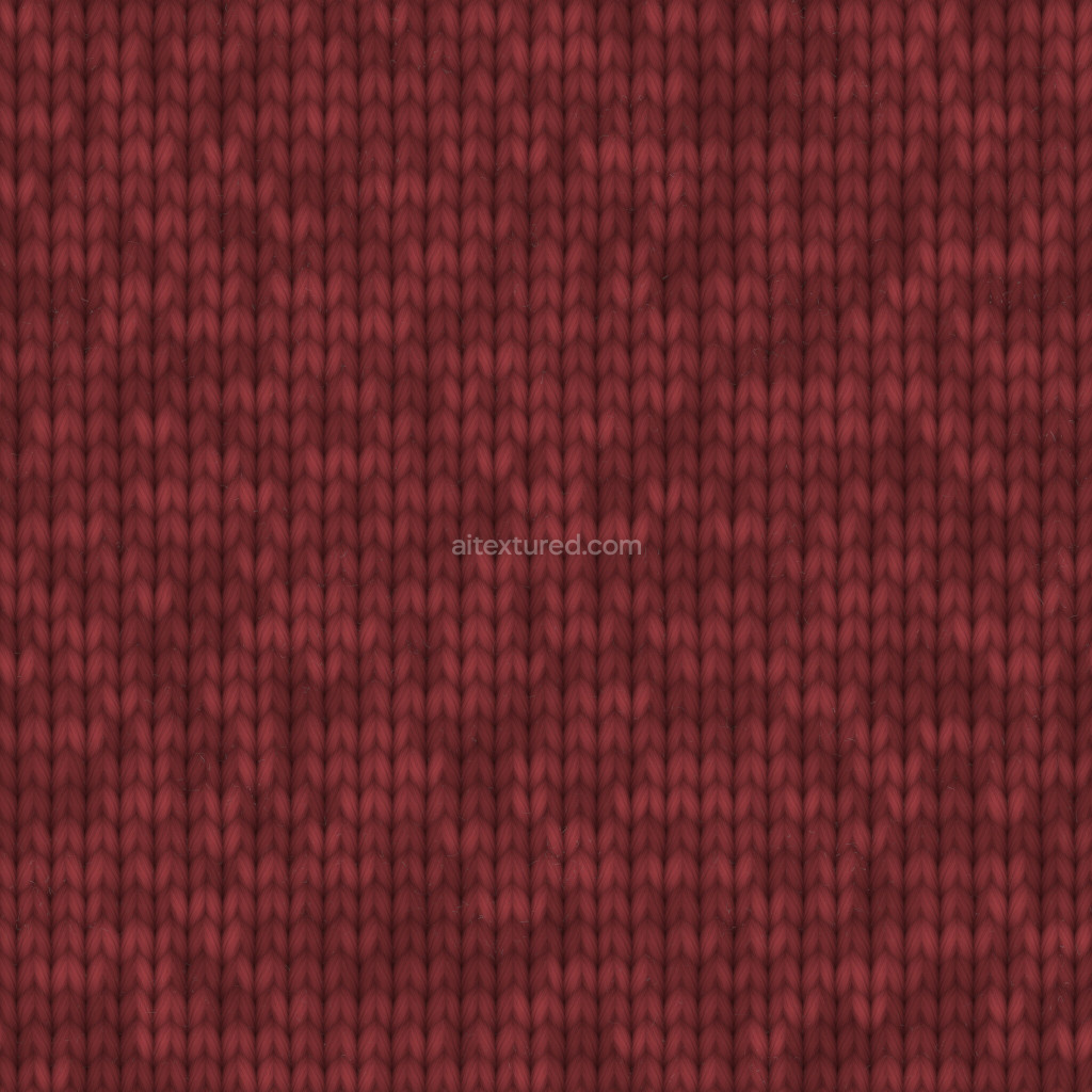 Seamless knit fabric texture in rich red color
