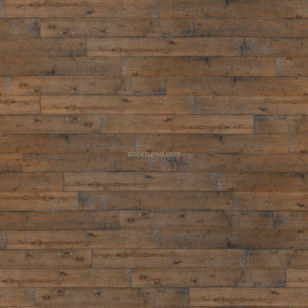 Seamless PBR wood planks texture with realistic details
