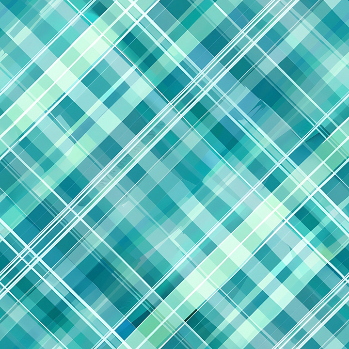 Blue-Green Plaid Pattern Fabric with Soft Stripes seamless PBR texture preview