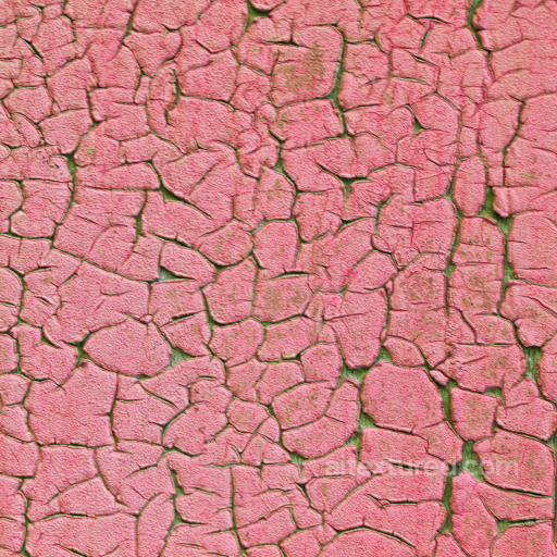 Painted Plaster Texture Featuring Cracked Pink Surface Detailing seamless Ground surface PBR texture