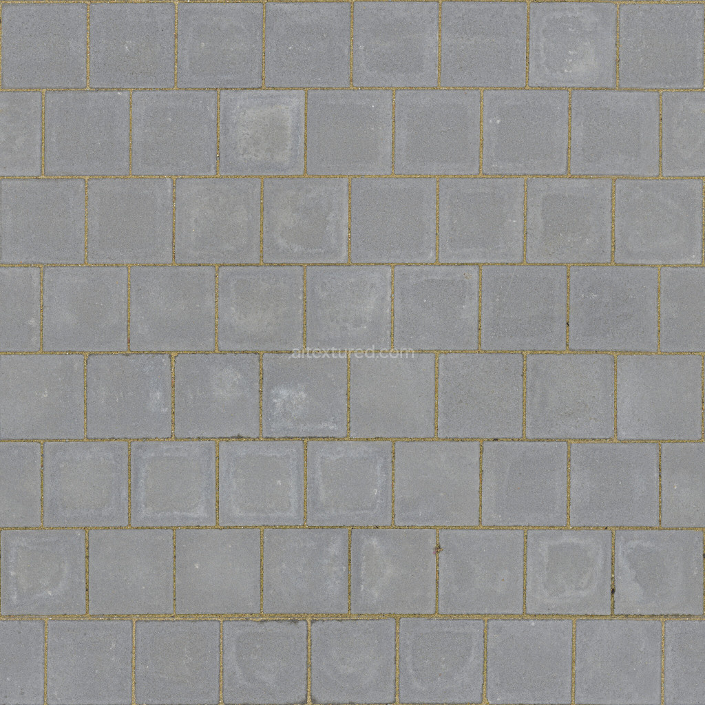 Seamless paving stones texture in gray color for 3D applications